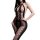 Sexy lace bodysuit featuring cut-outs and open-crotch design, offering a seductive mesh bodycon fit for women.