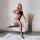 Sexy lace bodysuit featuring mesh see-through design with open-crotch style, perfect for women seeking bold and daring fashio...