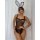 Sexy Lace Bodysuit with Polka Dots & Sheer Mesh – Bunny Costume Outfit for Women - Product Image