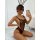 Woman in sexy lace bodysuit with polka dots and sheer mesh, wearing bunny ears, taking a mirror selfie.