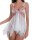 Sexy lace bodysuit set featuring sheer mesh fabric with floral embroidery, perfect european-american style intimate apparel.