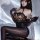 Sexy lace bodysuit with sheer stockings, open-crotch design, perfect for women seeking allure and elegance.