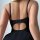 Sexy lace bodysuit for women featuring elegant shapewear tank top design with floral trim and backless cutout detail.