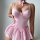 Sexy lace bodysuit featuring european-style shapewear, alluring design with delicate pink accents and comfortable fit.