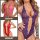 Sexy lace bodysuit for women in pink, red, and purple – pure temptation sleepwear with no-remove design for small bust.