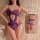 Sexy purple lace bodysuit for women featuring sheer panels, push-up cups, and an open-crotch design. alluring lingerie set sh...
