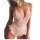 Sexy lace bodysuit featuring sheer mesh and intricate all-over lace design, perfect for women seeking elegant and sensual lin...
