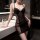 Sexy lace bralette paired with sheer mesh chemise set, perfect for seductive push-up sleepwear designed for women.