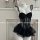 Sexy lace bralette sleep set featuring underwire and puff skirt, french-inspired design, delicate lace details.