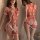 Sexy lace flag -inspired sleep set featuring sheer open-crotch design, perfect for small busts with elegant peacock patterns ...
