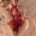 Sexy lace cheongsam lingerie set with hollow-out design, elegant red fabric, perfect for women seeking seductive and stylish ...
