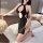 Sexy lace cheongsam lingerie set - seductive sheer cut-out mother-step dress with nursing access, elegant & playful