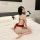 Sexy lace cheongsam sleepwear for women featuring front-open design and push-up detail, offering elegant and provocative ling...