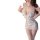 Sexy lace floral sleep dress with built-in padded bra, enhancing small bust area, perfect for seductive nighttime wear.