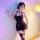 Sexy lace halter bodycon nightdress for women, featuring a seductive design with no-remove lingerie set, perfect for enhancin...