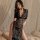 Sexy lace lingerie dress with side slit, bodycon design, perfect for sultry sleepwear or costume outfits.