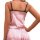 Sexy lace lingerie set featuring elegant pink and white stripes, perfect sleepwear or robe two-piece outfit for women.