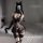 Sexy lace sheer maid costume with bunny ears, open-crotch design, perfect for adults seeking adult .