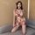 Sexy lace lingerie set - sheer mesh butterfly embroidery sleepwear, provocative qipao-inspired nightwear for women