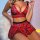 Sexy lace lingerie set featuring plaid bra, mini skirt, and thong, bold european style design.