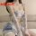 Sexy lace maid costume set with blue gingham and white floral details, featuring a flattering busty fit for japanese style ro...