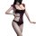 Sexy lace mesh bodysuit featuring contrast colors, open-crotch design, and underwire push-up for alluring lingerie sleepwear.