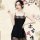Sexy lace mesh chemise sleep dress with thong, flirty romantic lingerie set for women.