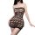 Sexy black mesh halter dress with open-crotch design, featuring a bodycon fit and lace detailing for women’s erotic lingerie.