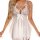 Sexy lace mesh v-neck cross-strap lingerie set featuring a bow and front slit, elegant design perfect for european style slee...