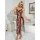 Sexy lace mesh party dress featuring floral print, high-slit design, sheer overlay, and elegant fit for womens nightwear set.