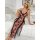 Sexy lace mesh party dress featuring floral print, high-slit design, sheer overlay, and elegant fit for women.