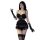 Sexy lace sheer babydoll dress with deep v neck, mesh design, elegant and seductive sleepwear, no-remove erotic lingerie.