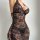Sexy lace sheer bodysuit set with high slit and tie-strap design, offering a pure and tempting look inspired by european styl...