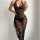 Sexy lace sheer bodysuit set featuring high slit and tie-strap design, perfect for -inspired elegance and allure.