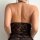 Sexy lace sheer bodysuit set with high slit and tie-strap design, -inspired pure and tempting outfit for women.