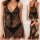 Sexy lace sheer open-front sleep dress for women, plus size romantic nightwear, elegant lingerie sleepwear with delicate flor...