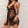 Sexy lace sheer open-front sleep dress for women, plus size romantic nightwear, elegant lingerie sleepwear with delicate flor...