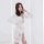 Sexy lace sheer sleepwear set featuring transparent camisole with lace details and matching skirt, perfect for pure temptatio...