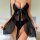 Sexy lace sleep dress set featuring floral mesh front with open design, perfect for women seeking elegant and stylish lingeri...