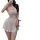 Woman wearing white lace sleep dress with sheer bodice and satin skirt, posing in bedroom. sexy lace sleep dress - sheer temp...