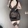 Sexy lace sleep dress featuring deep v-neck and sheer backless design, perfect bodycon fit for women.