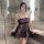 Sexy lace sleep dress for women, featuring lightweight sheer mesh design, perfect for lounging and vacation wear.