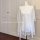 White sheer lace sleepwear set with cami, shorts & robe on mannequin.