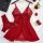 Sexy lace sleepwear set for women featuring high-slit matching nightgowns, elegant and flirty design with intricate lace deta...