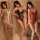 Sexy lace teddy lingerie in white, black, and red—sheer, open-crotch one-piece nightwear for women. flirty sleepwear shown on...