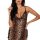 Sexy leopard print babydoll nightgown with lace trim and side slits, trendy design for women.