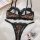 Sexy leopard print lace bra set with black trim, lightweight push-up design for women, wild and alluring lingerie.