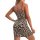Sexy leopard print lace sleepwear dress with high-slit design, perfect for women seeking elegant and tempting nightgowns.
