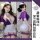 Sexy purple and white secretary lingerie set with sheer top, mini skirt, and garter straps for date night.