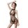 Sexy lingerie set featuring sheer peek-a-boo nightgown and cheeky bra top with flirty qipao-inspired design.